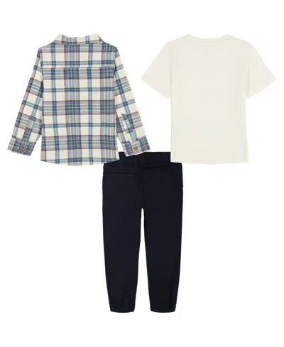 Kids Headquarters Boys 2t-7 3-piece Corduroy Shirt, Top And Joggers Set In Multi