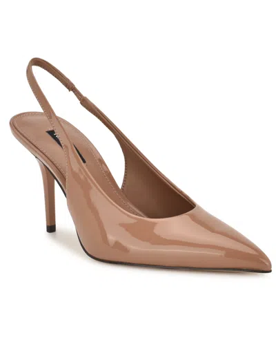Nine West Palomma Slingback Pointed Toe Pump In Brown