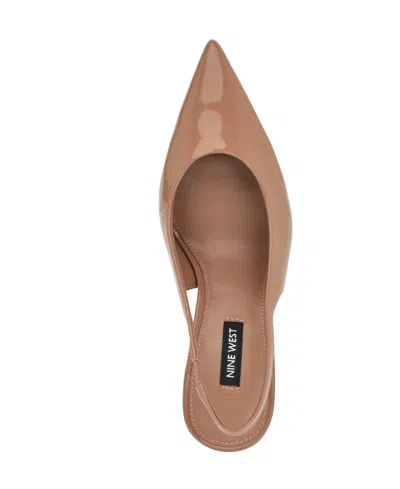 Nine West Palomma Slingback Pointed Toe Pump In Brown