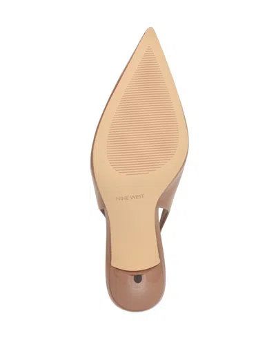 Nine West Palomma Slingback Pointed Toe Pump In Brown