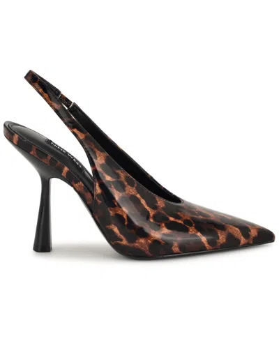 Nine West Kates Slingback Pointed Toe Pump In Brown