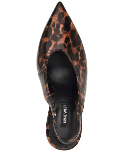 Nine West Kates Slingback Pointed Toe Pump In Brown