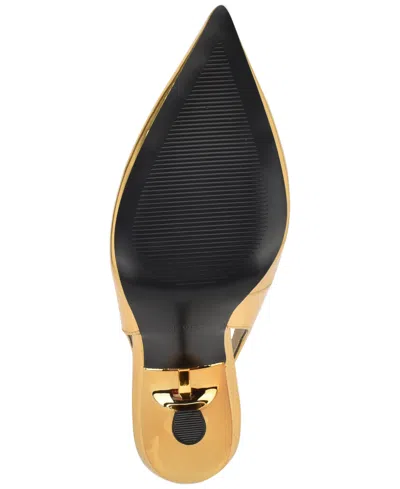 Nine West Kates Slingback Pointed Toe Pump In Gold