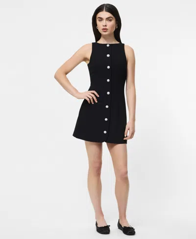 French Connection Women's Azra Twill Button Down Mini Dress In Blue