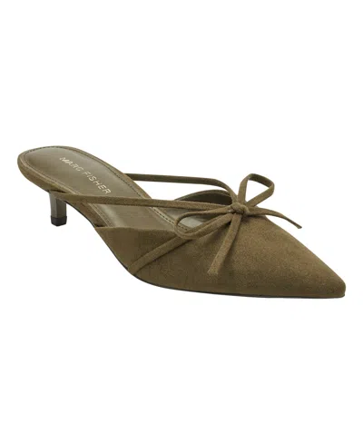 Marc Fisher Women's Florin Kitten Heel Mule In Green