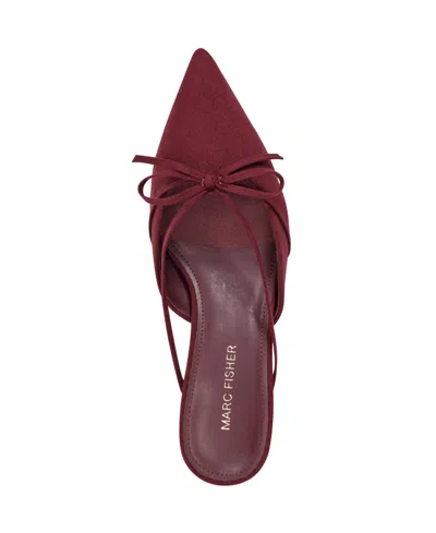 Marc Fisher Women's Florin Kitten Heel Mule In Red