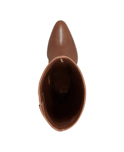 Marc Fisher Ltd Womens Lannie Tall Block Heel Boots Regular Wide Calf In Brown