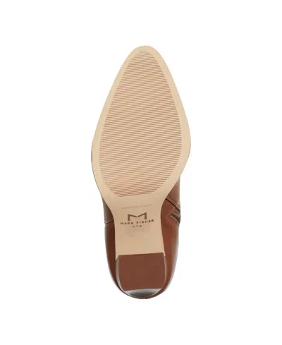Marc Fisher Ltd Womens Lannie Tall Block Heel Boots Regular Wide Calf In Brown