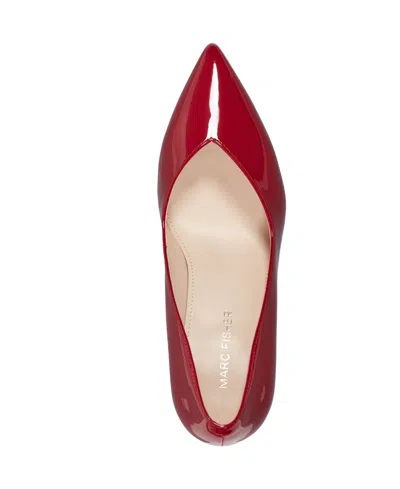 Marc Fisher Women's Caitlin Slip-on Block Heel Pumps In Red