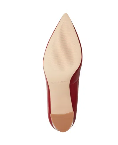 Marc Fisher Women's Caitlin Slip-on Block Heel Pumps In Red