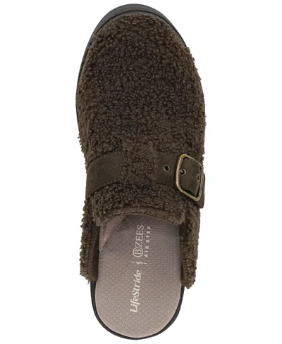 Lifestride Women's Vibe-cozy Washable Round Toe Mule Clogs In Brown