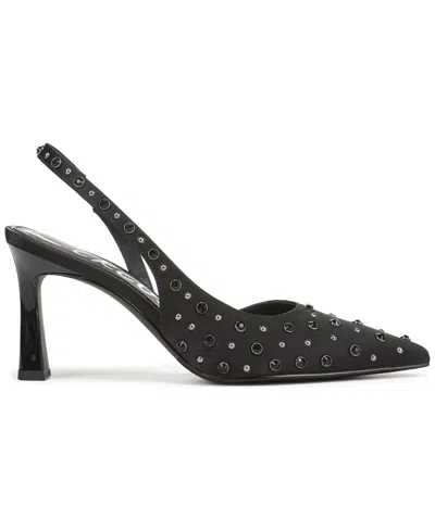 Circus Ny By Sam Edelman Women's Tallie Rhinestone Pointed-toe Asymmetrical Pumps In Black