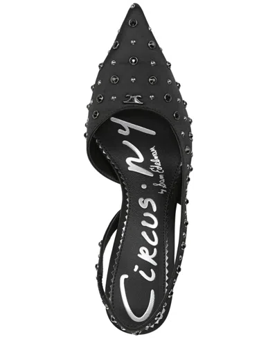 Circus Ny By Sam Edelman Women's Tallie Rhinestone Pointed-toe Asymmetrical Pumps In Black