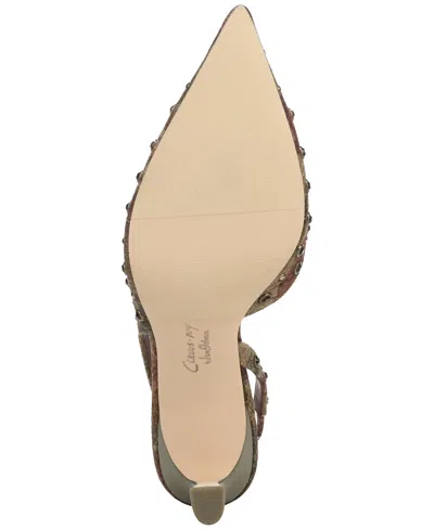 Circus Ny By Sam Edelman Women's Tallie Rhinestone Pointed-toe Asymmetrical Pumps In Brown
