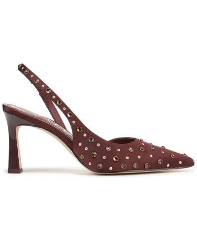 Circus Ny By Sam Edelman Women's Tallie Rhinestone Pointed-toe Asymmetrical Pumps In Burgundy