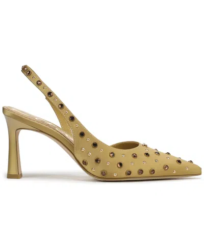 Circus Ny By Sam Edelman Women's Tallie Rhinestone Pointed-toe Asymmetrical Pumps In Yellow