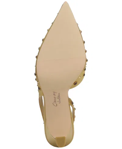 Circus Ny By Sam Edelman Women's Tallie Rhinestone Pointed-toe Asymmetrical Pumps In Yellow