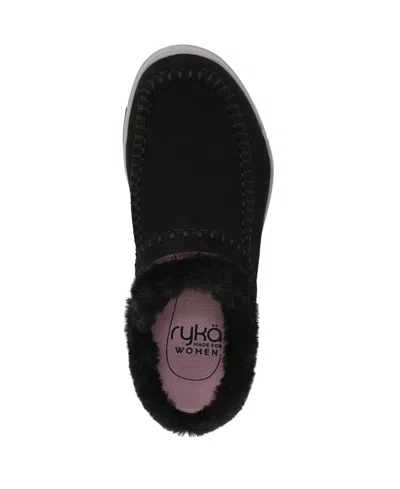 Ryka Rykä Arrow Faux Fur Trim Mule In Black