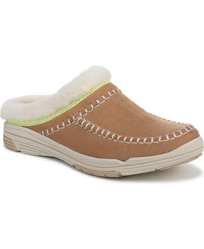 Ryka Rykä Arrow Faux Fur Trim Mule In Brown