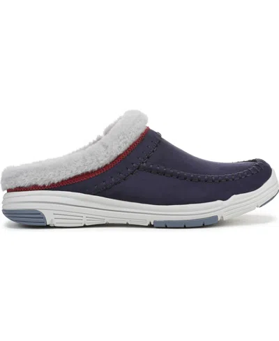 Ryka Rykä Arrow Faux Fur Trim Mule In Blue