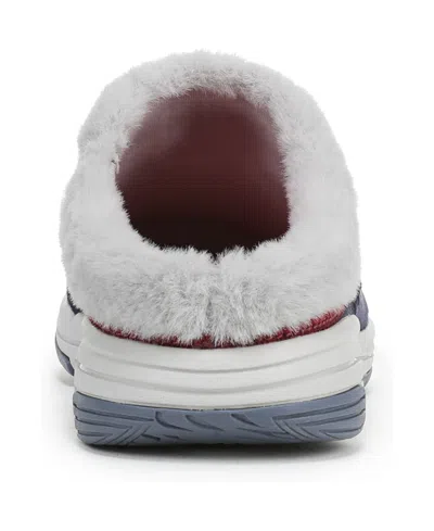 Ryka Rykä Arrow Faux Fur Trim Mule In Blue