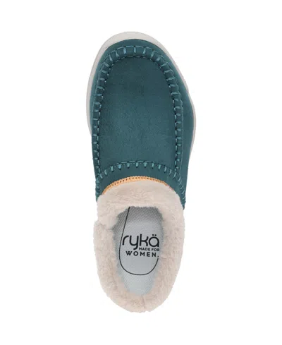 Ryka Rykä Arrow Faux Fur Trim Mule In Green