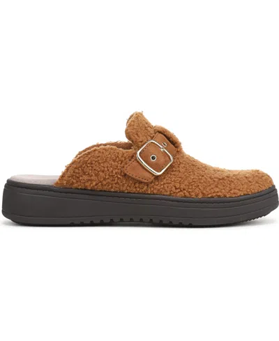 Lifestride Women's Vibe-cozy Washable Round Toe Mule Clogs In Brown