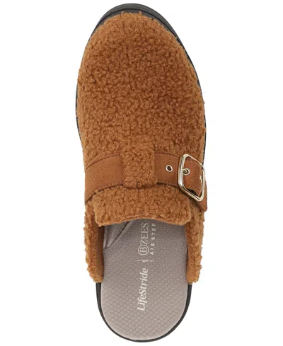 Lifestride Women's Vibe-cozy Washable Round Toe Mule Clogs In Brown
