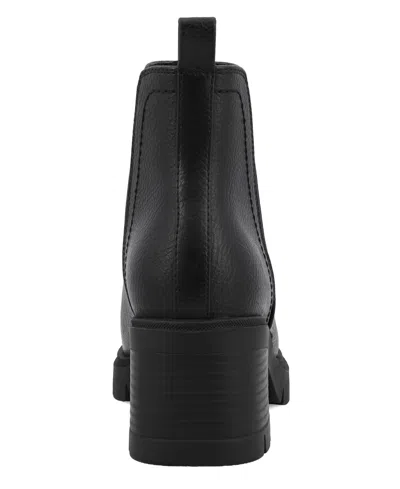 Mia Women's Panola Stacked Heel Lug Sole Chelsea Booties In Black