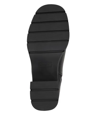 Mia Women's Panola Stacked Heel Lug Sole Chelsea Booties In Black