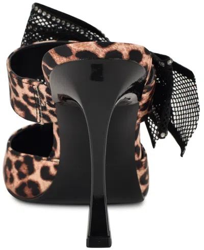 Nine West Bowey Pointed Toe Mule In Animal Print