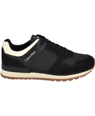 Calvin Klein Men's Antoy Casual Lace-up Sneakers In Black
