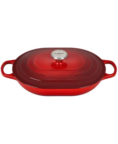 Le Creuset Enameled Cast Iron 3.75-qt. Oval Casserole With Lid In Red