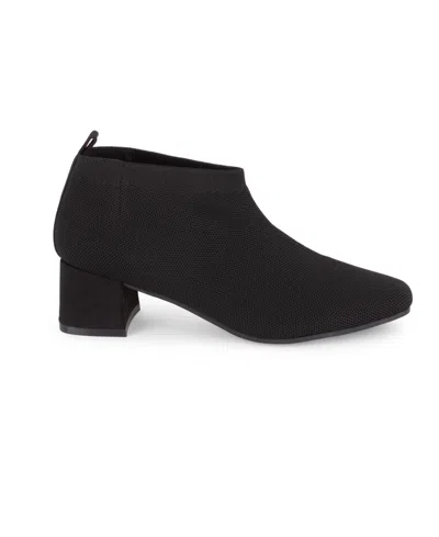 Tahari Corniche Block Heel Knit Bootie In Black
