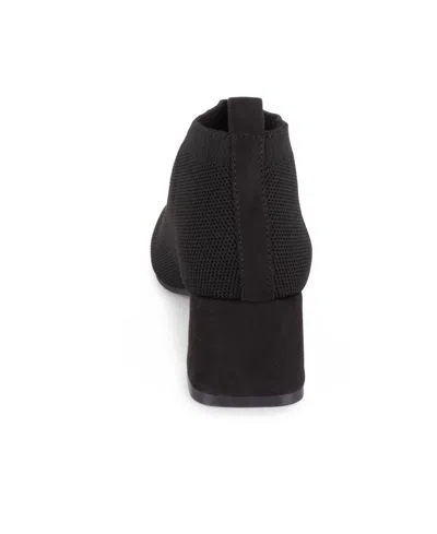 Tahari Corniche Block Heel Knit Bootie In Black