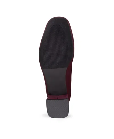 Tahari Women's Corniche Knit Ankle Boots In Burgundy