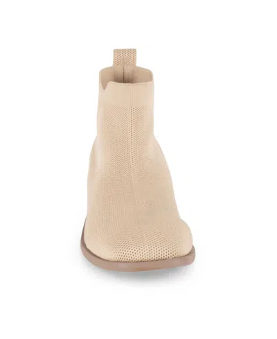 Tahari Women's Roundabout Knit Ankle Boots In Brown