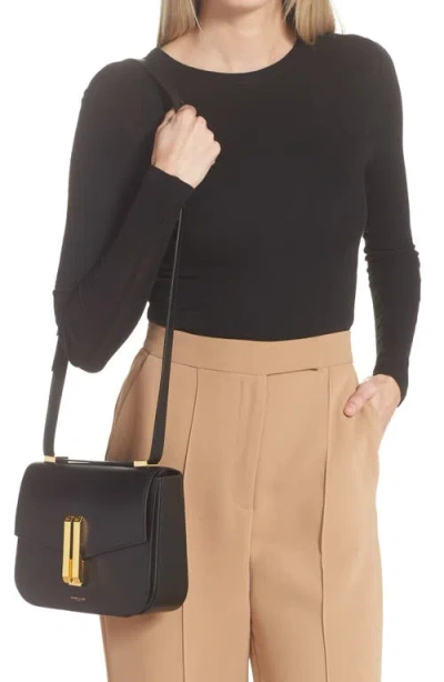 Demellier Black Vancouver Leather Cross Body Bag In Black