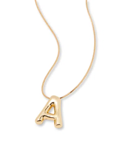 Brook & York Gold Plated Pippa Bubble Initial Short Pendant Necklace