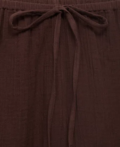 Mango Women's Drawstring Cotton Shorts In Brown