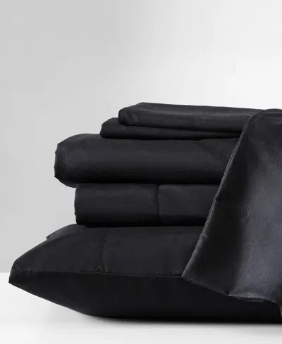 Kenneth Cole New York Closeout! Cole New York Solution Solid Microfiber 6-pc. Sheet Set, King In Black