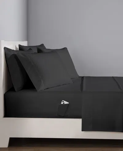 Kenneth Cole New York Closeout! Cole New York Solution Solid Microfiber 6-pc. Sheet Set, King In Black