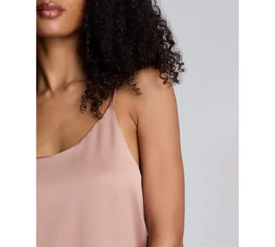 Kenneth Cole Scoop Neck Satin Camisole In Pink