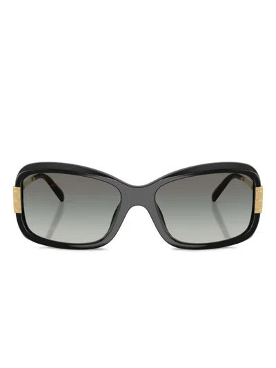 Tory Burch Embellished-temples Geometric Sunglasses In Black