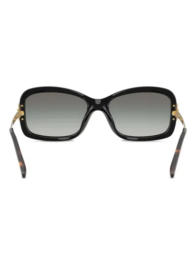 Tory Burch Embellished-temples Geometric Sunglasses In Black
