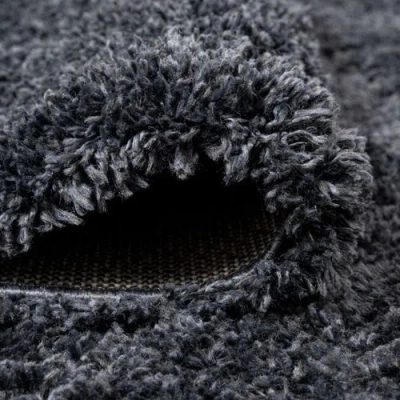 Jonathan Y Groovy Solid Shag Area Rug In Blue