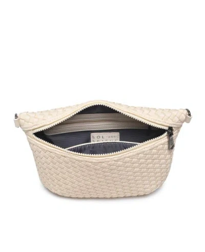 Sol And Selene Ethereal - Woven Neoprene Crossbody Bag In White