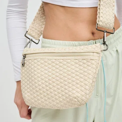 Sol And Selene Ethereal - Woven Neoprene Crossbody Bag In White