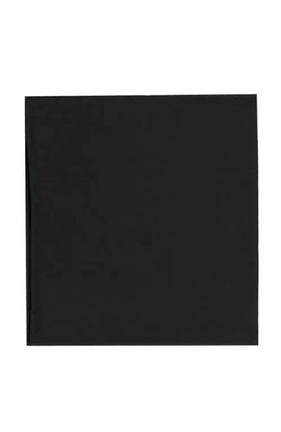 Brooklyn Brigade Solid Cotton Pocket Square In Black