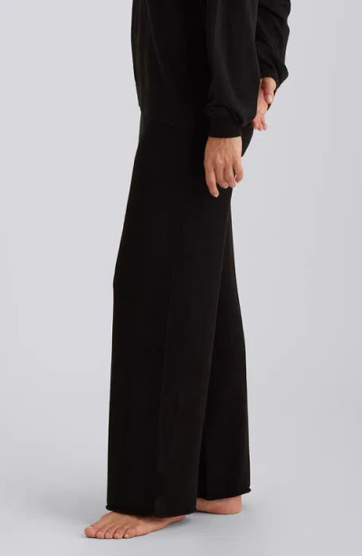 Papinelle Cotton Cashmere Straight Leg Pant In Black